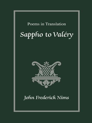 cover image of Sappho to Valéry